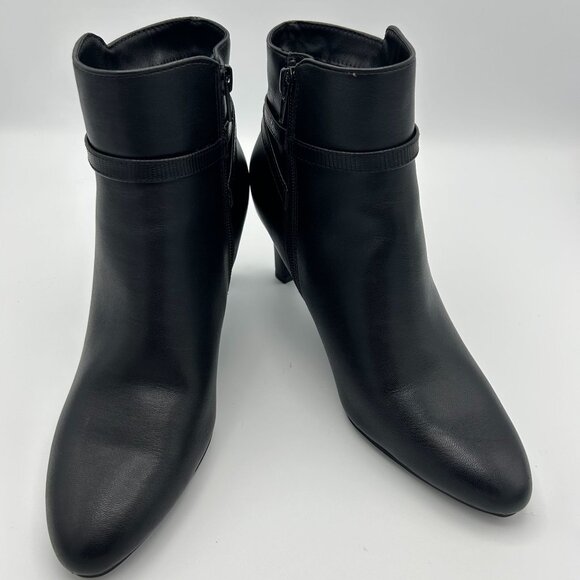 LifeStride Women's Black Ankle Boots 8M Side Zipper Pointed Toe - Picture 12 of 13